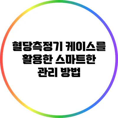 혈당측정기 케이스를 활용한 스마트한 관리 방법