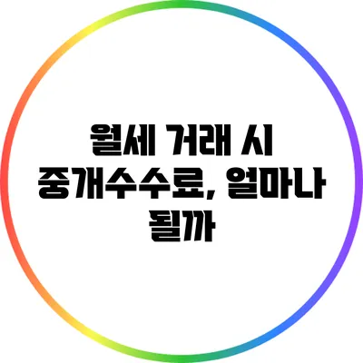 월세 거래 시 중개수수료, 얼마나 될까?