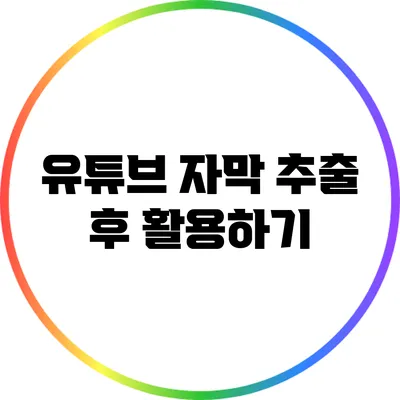 유튜브 자막 추출 후 활용하기