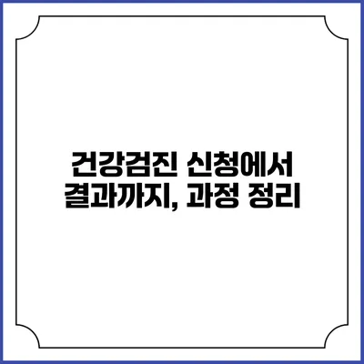 건강검진 신청에서 결과까지, 과정 정리