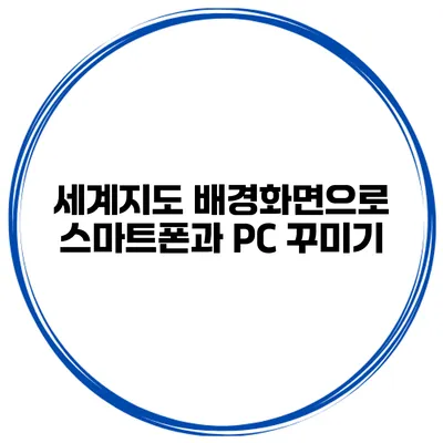 세계지도 배경화면으로 스마트폰과 PC 꾸미기