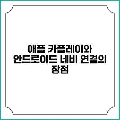 애플 카플레이와 안드로이드 네비 연결의 장점